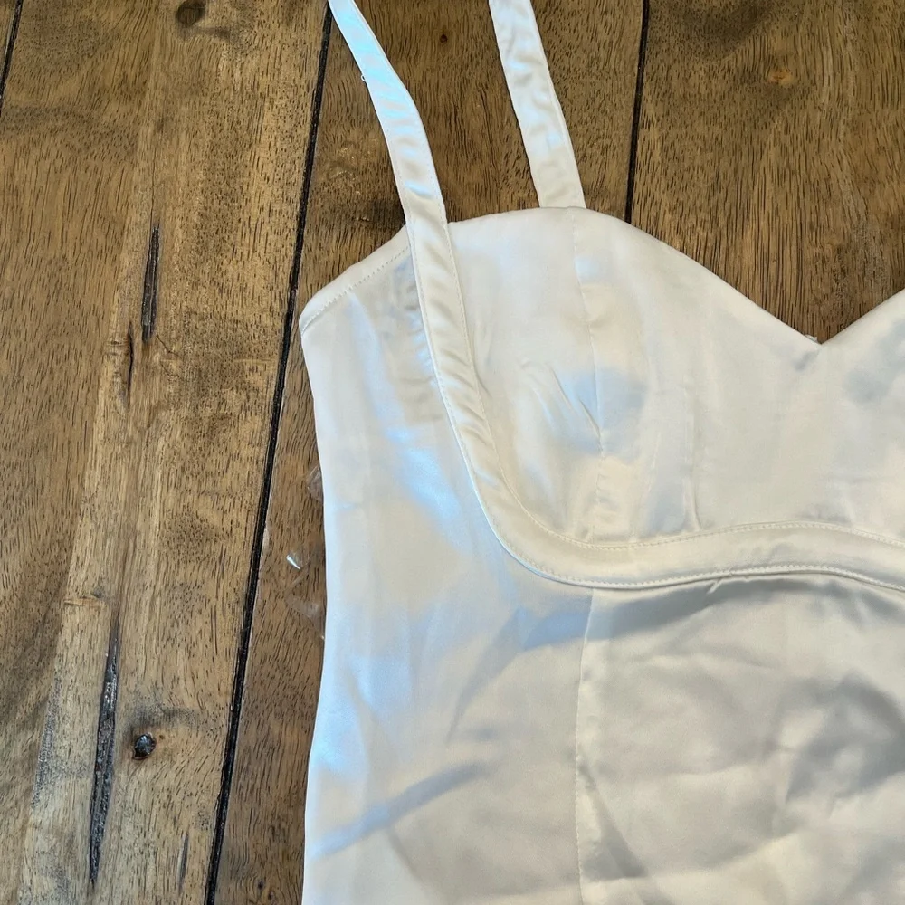 NWT Princess Polly White Satin Corset Crop Top size 4 - Picture 6 of 10